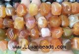 AGBS238 15 inches 12*16mm - 13*18mm faceted nuggets red botswana agate beads