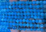 AGBS349 15 inches 6mm round blue dragon veins agate beads wholesale