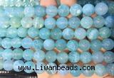 AGBS357 15 inches 10mm round blue dragon veins agate beads wholesale