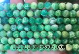 AGBS374 15 inches 8mm round green dragon veins agate beads wholesale