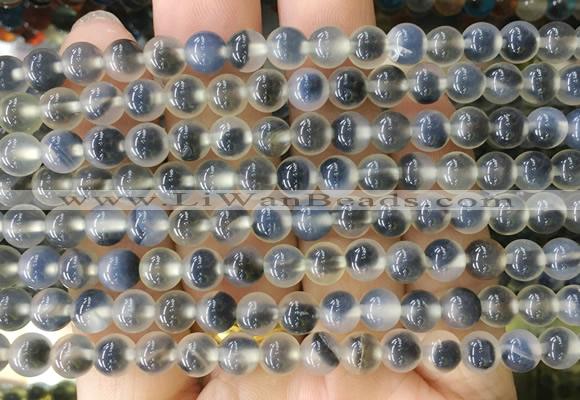 AGBS420 15 inches 6mm faceted round sugar heart agate beads wholesale