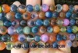 AGBS422 15 inches 8mm faceted round sugar heart agate beads wholesale