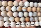 AGBS441 15 inches 14mm round Matte agate beads wholesale