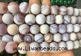 AGBS442 15 inches 14mm round Matte agate beads wholesale