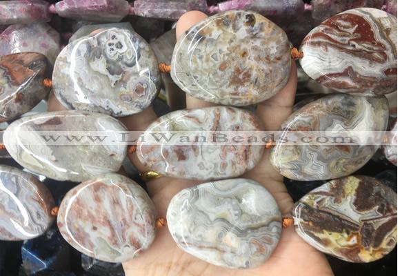 AGBS449 15 inches 30*45mm - 40*55mm freeform crazy lace agate beads wholesale