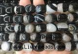 AGBS451 15 inches 12*14mm drum agate gemstone beads wholesale