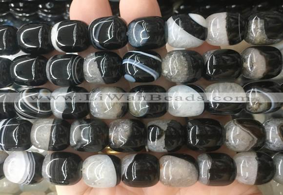 AGBS451 15 inches 12*14mm drum agate gemstone beads wholesale