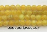 AGBS75 15 inches 10mm round yellow fire agate beads wholesale