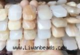 AJBS03 15 inches 15*20mm - 18*25mm faceted freeform pink aventurine beads