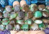 AUBS01 15 inches 12*14mm - 14*16mm faceted freeform Australia chrysoprase beads