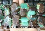 AUBS02 15 inches 15*20mm - 18*25mm faceted freeform Australia chrysoprase beads