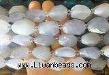 BCBS23 15 inches 12*16mm - 15*20mm faceted nuggets blue chalcedony beads