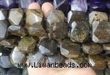 BZBS01 15 inches 15*20mm - 18*25mm faceted freeform bronzite beads