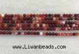 CAA1920 15.5 inches 4mm round banded agate gemstone beads