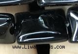 CAA2569 15.5 inches 15*20mm rectangle black agate beads wholesale