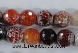 CAA388 15.5 inches 16mm faceted round fire crackle agate beads