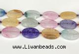 CAA4437 15.5 inches 25*35mm oval agate druzy geode beads