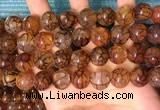 CAA5059 15.5 inches 14mm round dragon veins agate beads wholesale