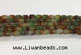 CAA5353 15.5 inches 10*14mm drum agate gemstone beads