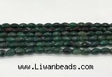 CAA5475 15.5 inches 8*12mm faceted rice agate beads