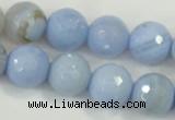 CAA740 15.5 inches 16mm faceted round blue lace agate beads wholesale