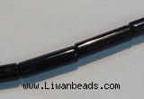 CAB823 15.5 inches 6*20mm column black agate gemstone beads