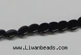 CAB980 15.5 inches 8mm flat round black agate gemstone beads wholesale