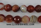 CAG4534 15.5 inches 10mm faceted round agate beads wholesale