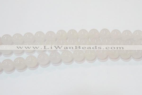 CAG6505 15.5 inches 14mm round Brazilian white agate beads