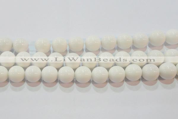 CAG7183 15.5 inches 16mm round white agate gemstone beads