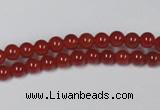 CAG7854 15.5 inches 2mm round red agate beads wholesale