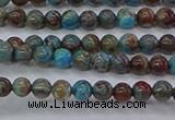 CAG9470 15.5 inches 3mm round blue crazy lace agate beads