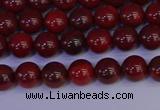 CAJ750 15.5 inches 4mm round apple jasper beads wholesale