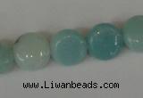 CAM618 15.5 inches 8mm flat round Chinese amazonite gemstone beads