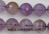 CAN154 15.5 inches 12mm faceted round natural ametrine beads