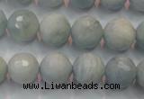 CAQ225 15 inches 12mm faceted round aquamarine beads wholesale
