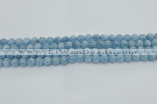 CAQ527 15.5 inches 6mm round AA+ grade natural aquamarine beads