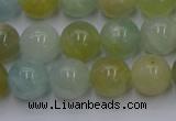 CAQ753 15.5 inches 10mm round aquamarine beads wholesale