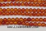 CAR110 15.5 inches 3mm round natural amber beads