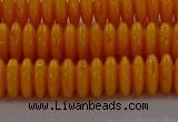 CAR409 15.5 inches 3*8mm rondelle synthetic amber beads wholesale