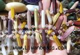 CBBS114 Top drilled 6*20mm - 8*30mm hexahedral prism mookaite beads