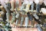 CBBS126 Top drilled 6*20mm - 11*35mm hexahedral prism sunstone beads