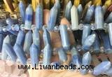 CBBS167 Top drilled 8*28mm - 9*30mm hexahedral prism blue aventurine beads