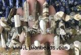 CBBS182 Top drilled 8*28mm - 9*30mm hexahedral prism australian zebra jasper beads