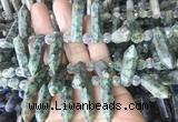 CBBS186 Top drilled 8*28mm - 9*30mm hexahedral prism african turquoise beads