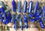 CBBS189 Top drilled 8*28mm - 9*30mm hexahedral prism lapis lazuli beads