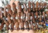 CBBS71 15 inches 8*30mm - 9*33mm hexahedral prism mahogany obsidian beads