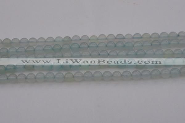 CBC202 15.5 inches 8mm round ocean blue chalcedony beads