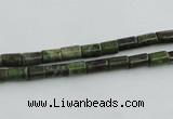 CBG07 15.5 inches 4*6mm cylinder bronze green gemstone beads