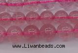 CBQ482 15.5 inches 8mm round strawberry quartz beads wholesale
